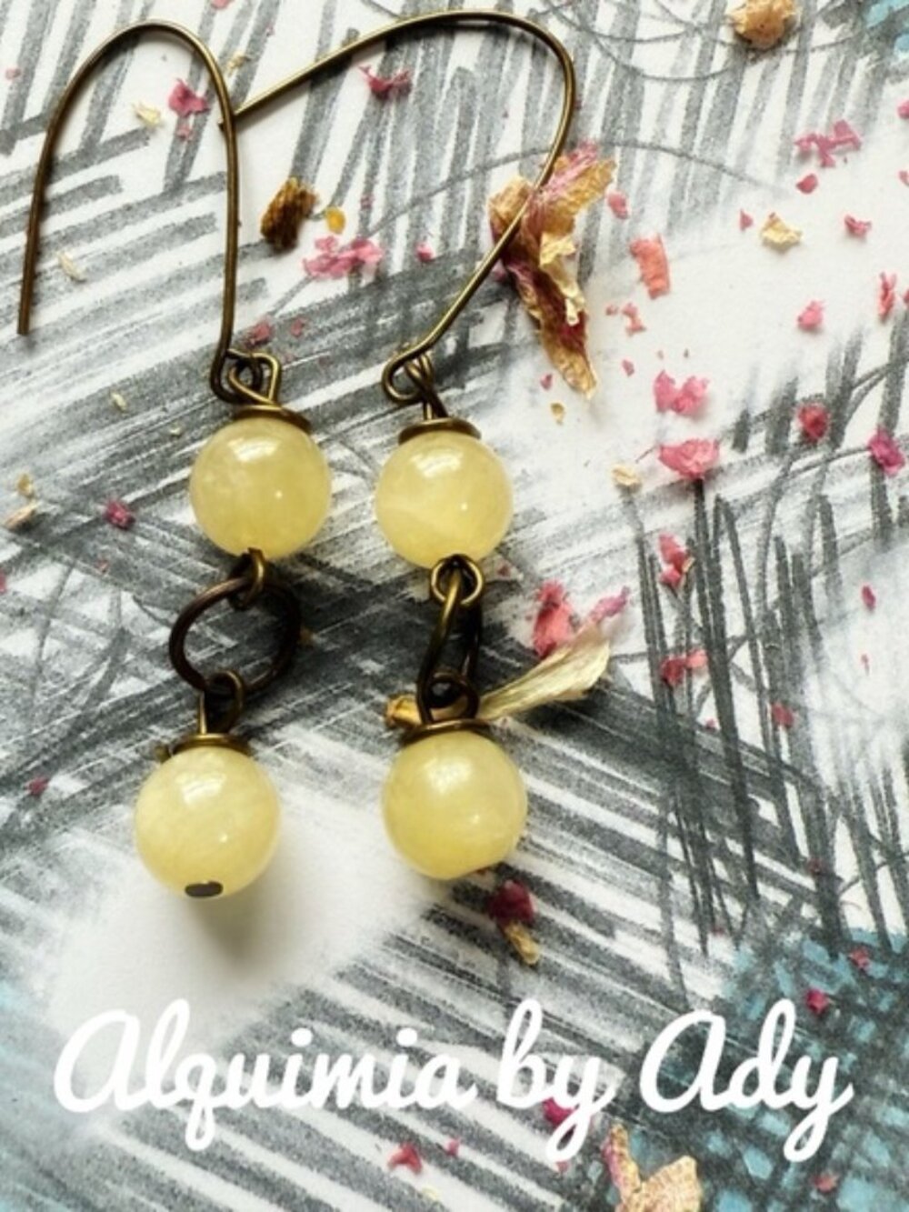 Fall +  Yellow Bead Dangle Earrings